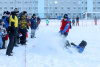 ​В НАО сыграли футбольный матч в валенках на снегу с российскими футболистами Сычёвым и Билялетдиновым